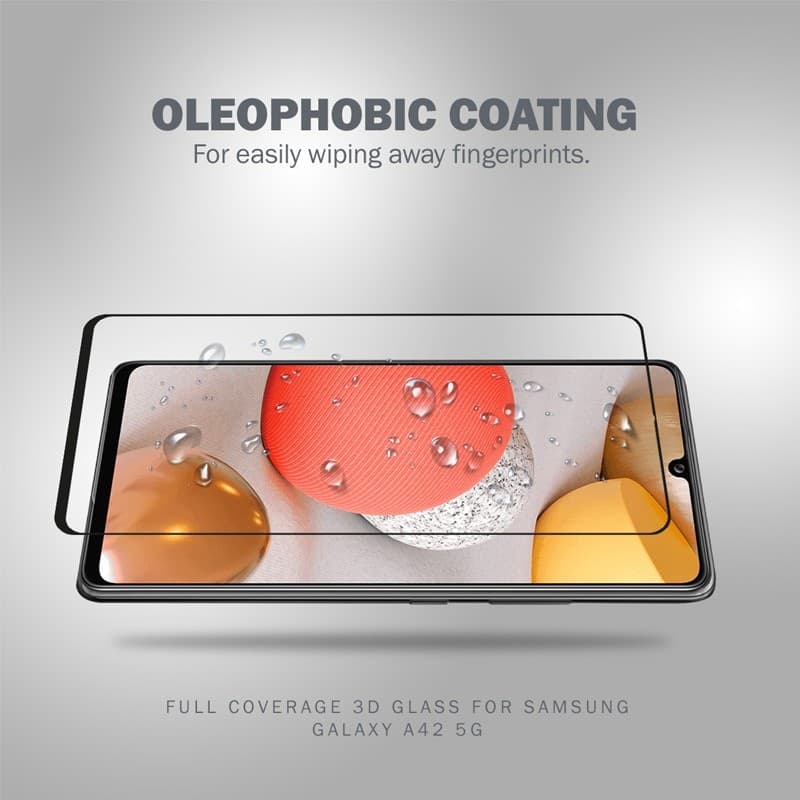 Crong 3D Armor Glass - Vetro temperato 9H Full Glue per l'intero schermo del Samsung Galaxy A42 5G - 11