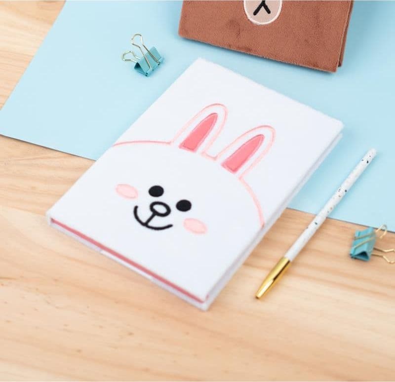 Line Friends - Plush Notebook A5 (white) - 3