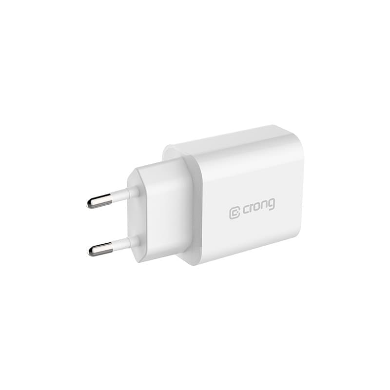 Caricabatterie da viaggio USB-C Crong – Caricabatterie da parete USB-C Power Delivery da 20 W (bianco) - 14