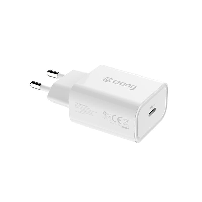 Caricabatterie da viaggio USB-C Crong – Caricabatterie da parete USB-C Power Delivery da 20 W (bianco) - 3