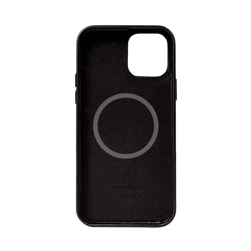 Crong Essential Cover Magnetic - Custodia in pelle MagSafe per iPhone 12 Pro Max (Nero) - 12