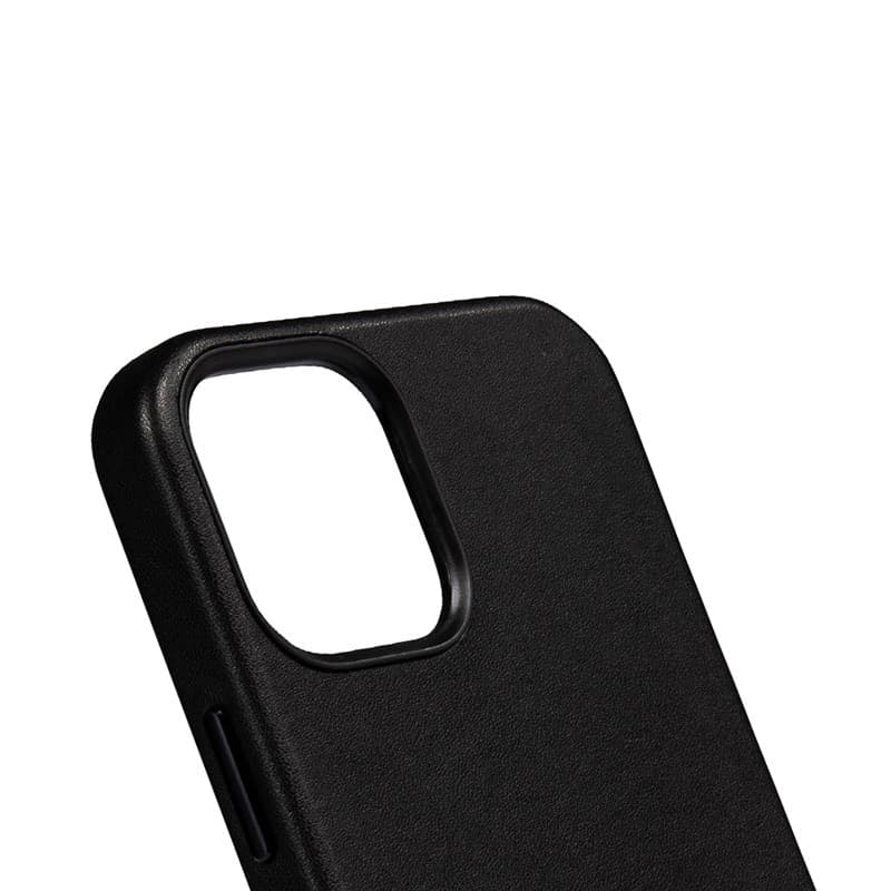 Crong Essential Cover Magnetic - Custodia in pelle MagSafe per iPhone 12 Pro Max (Nero) - 6