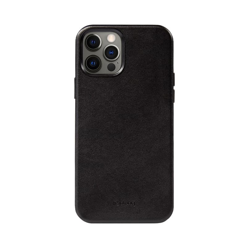 Crong Essential Cover Magnetic - Custodia in pelle MagSafe per iPhone 12 Pro Max (Nero) - 8