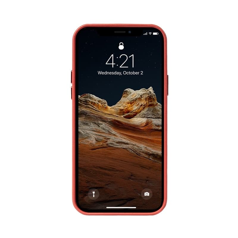 Crong Essential Cover - Custodia in similpelle per iPhone 12 Pro Max (rosso) - 4