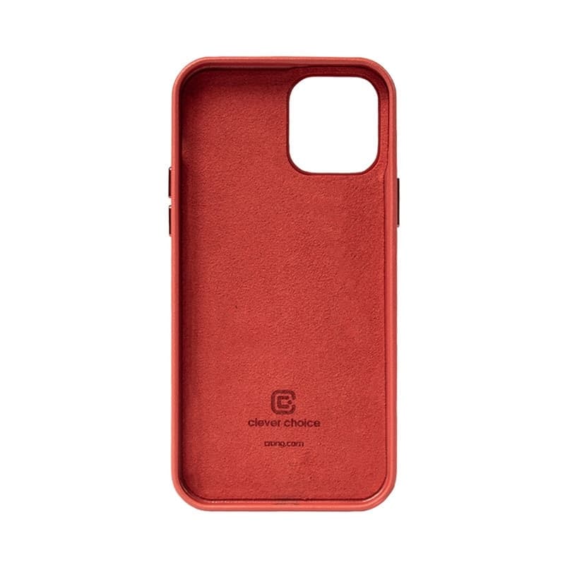 Crong Essential Cover - Custodia in similpelle per iPhone 12 Pro Max (rosso) - 5