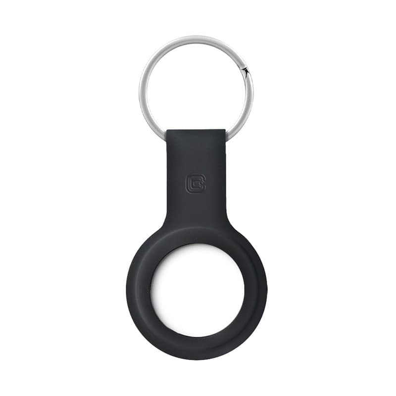 Custodia in silicone Crong con portachiavi – Custodia protettiva portachiavi per Apple AirTag 1/2 (nero) - 13