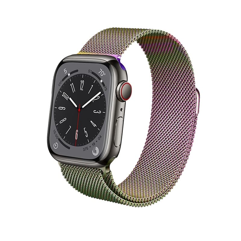 Crong Milano Steel - Cinturino in acciaio inossidabile per Apple Watch 38/40/41/42 mm (iridescente) - 3