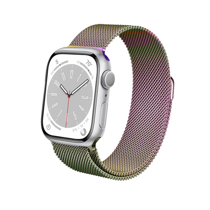 Crong Milano Steel - Cinturino in acciaio inossidabile per Apple Watch 38/40/41/42 mm (iridescente) - 4