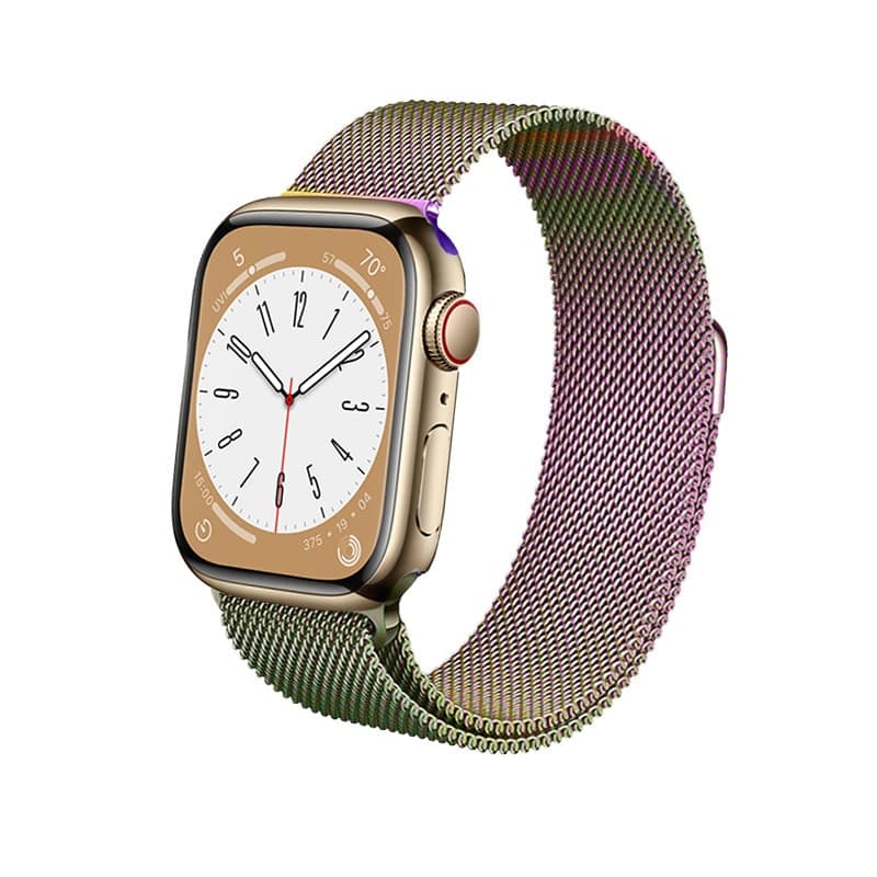Crong Milano Steel - Cinturino in acciaio inossidabile per Apple Watch 38/40/41/42 mm (iridescente) - 5
