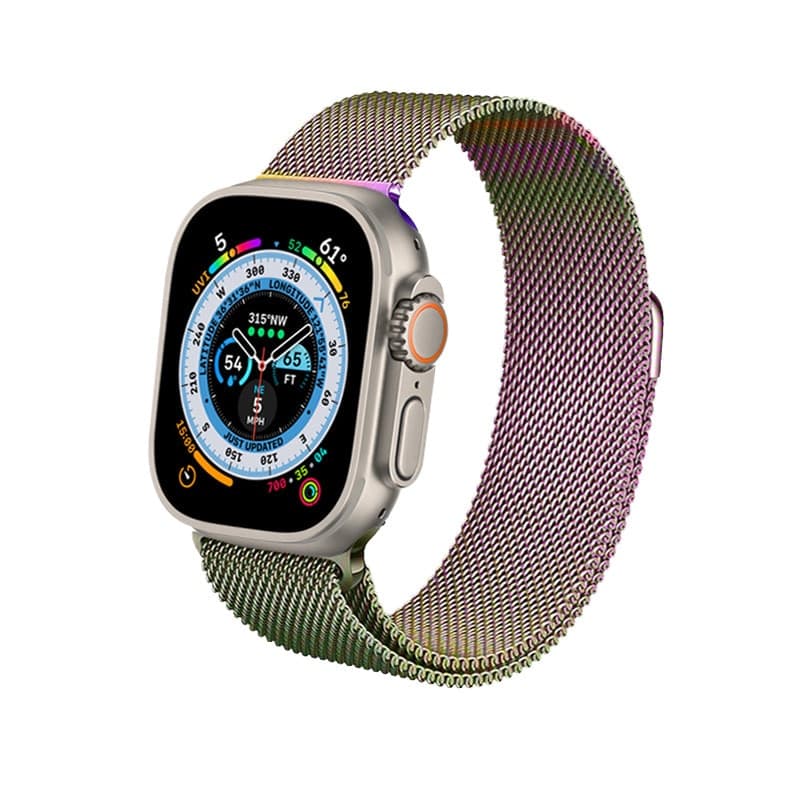 Crong Milano Steel - Cinturino in acciaio inossidabile per Apple Watch 38/40/41/42 mm (iridescente) - 6