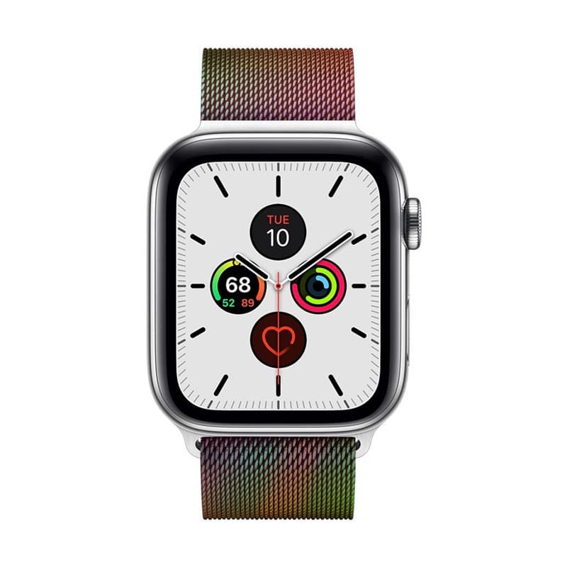 Crong Milano Steel - Cinturino in acciaio inossidabile per Apple Watch 38/40/41/42 mm (iridescente) - 7