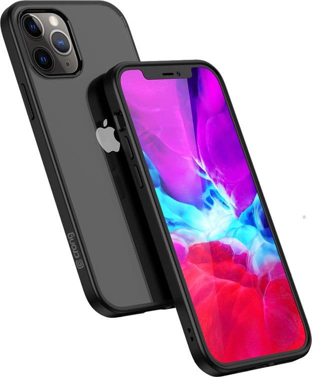 Crong Clear Cover - Custodia per iPhone 12 Pro Max (Nero) - 2