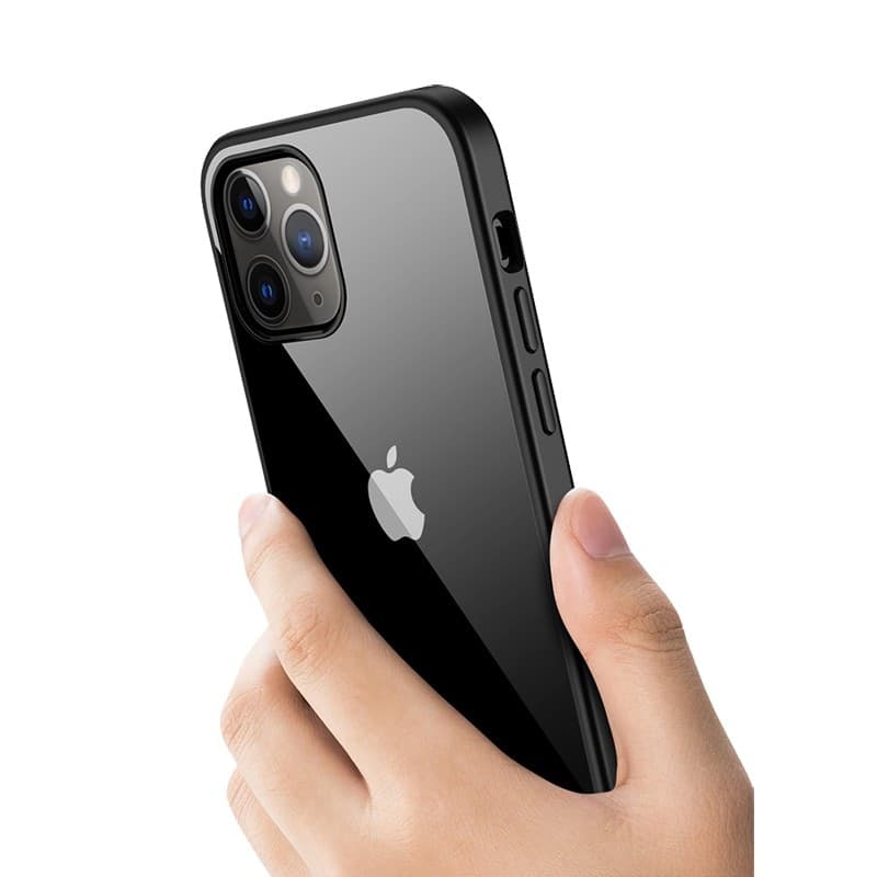Crong Clear Cover - Custodia per iPhone 12 Pro Max (Nero) - 8