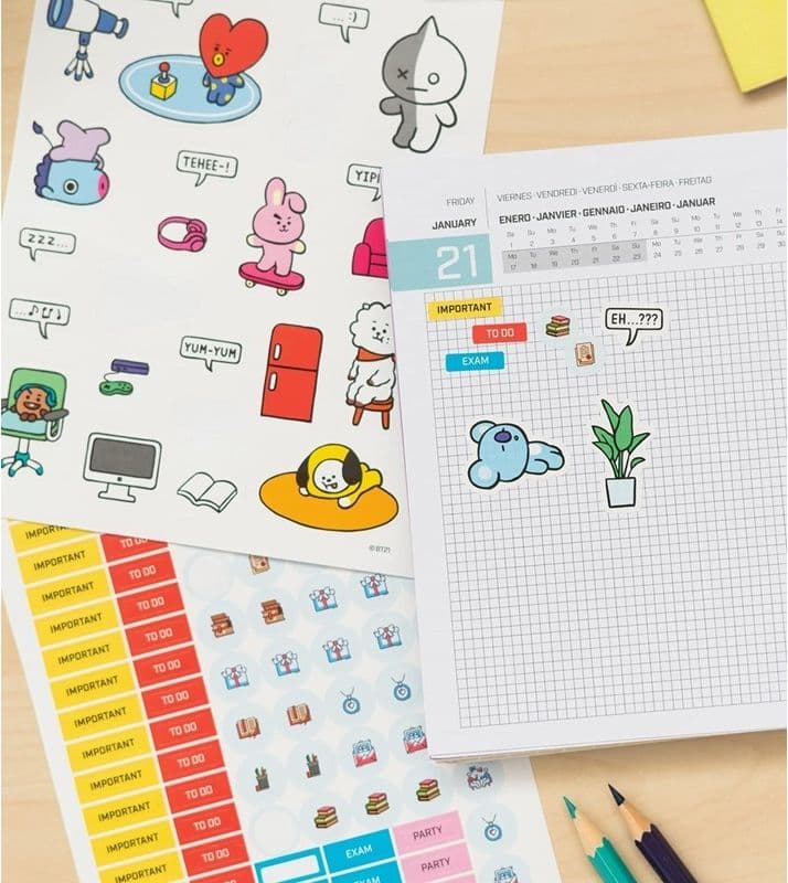 BT21 - Calendar for the school year 2021/2022 (blue) - 14