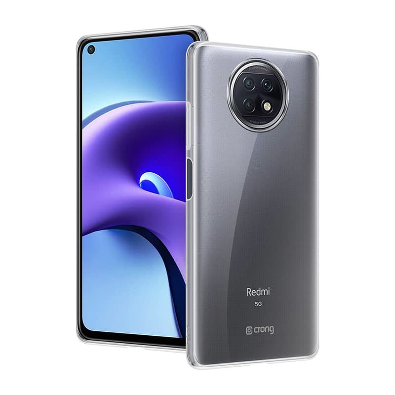 Crong Crystal Slim Cover - Custodia per Xiaomi Redmi Note 9T (Trasparente) - 2