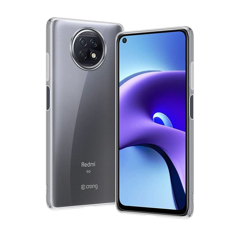 Crong Crystal Slim Cover - Custodia per Xiaomi Redmi Note 9T (Trasparente) - 8