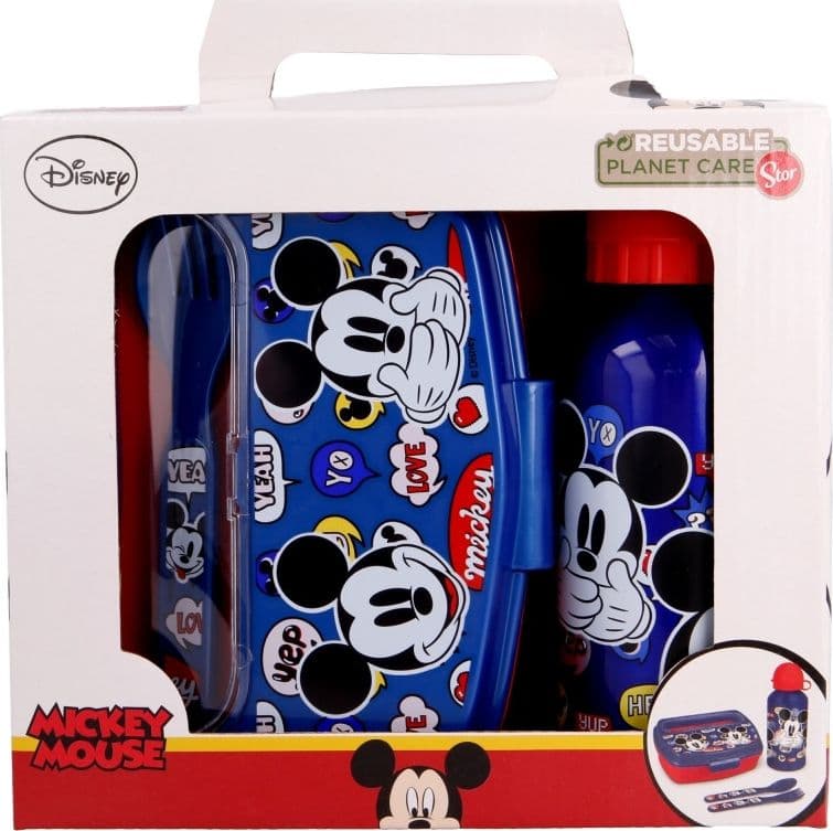 Mickey Mouse - Lunchbox set, 400ml water bottle, cutlery - 2