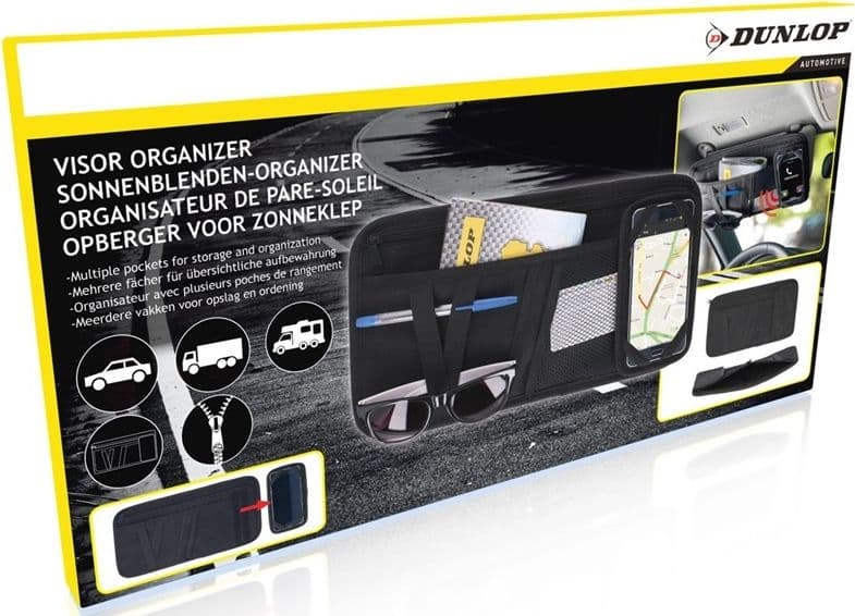 Dunlop - Car storage organizer for sun visor - 12