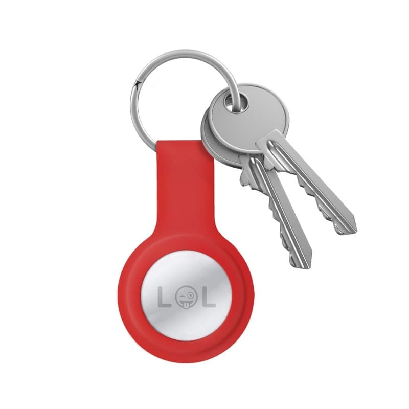 Custodia in silicone Crong con portachiavi – Custodia protettiva portachiavi per Apple AirTag 1/2 (rosso) - 15