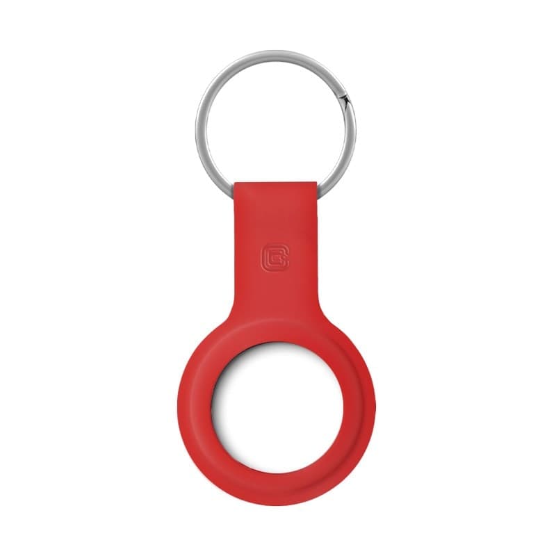 Custodia in silicone Crong con portachiavi – Custodia protettiva portachiavi per Apple AirTag 1/2 (rosso) - 16