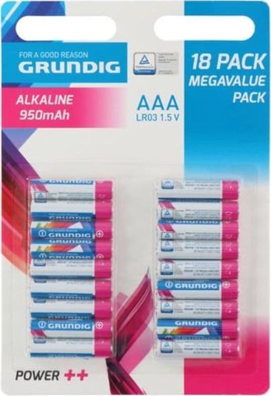 Grundig - AAA / R03 alkaline battery 1.5 V 18 pcs.