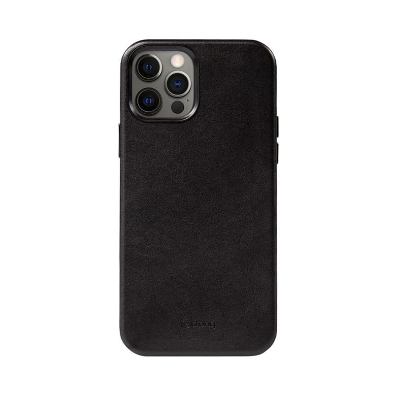 Crong Essential Cover - Custodia in similpelle per iPhone 12 Pro Max (Nero) - 16