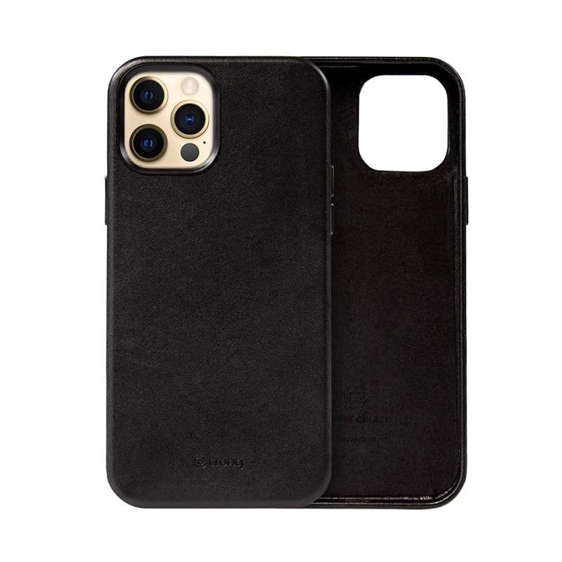 Crong Essential Cover - Custodia in similpelle per iPhone 12 Pro Max (Nero) - 10