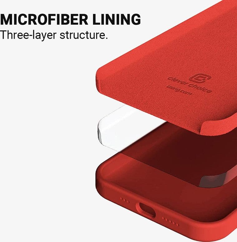 Crong Color Cover - Custodia per iPhone 13 Pro Max (Rosso) - 4