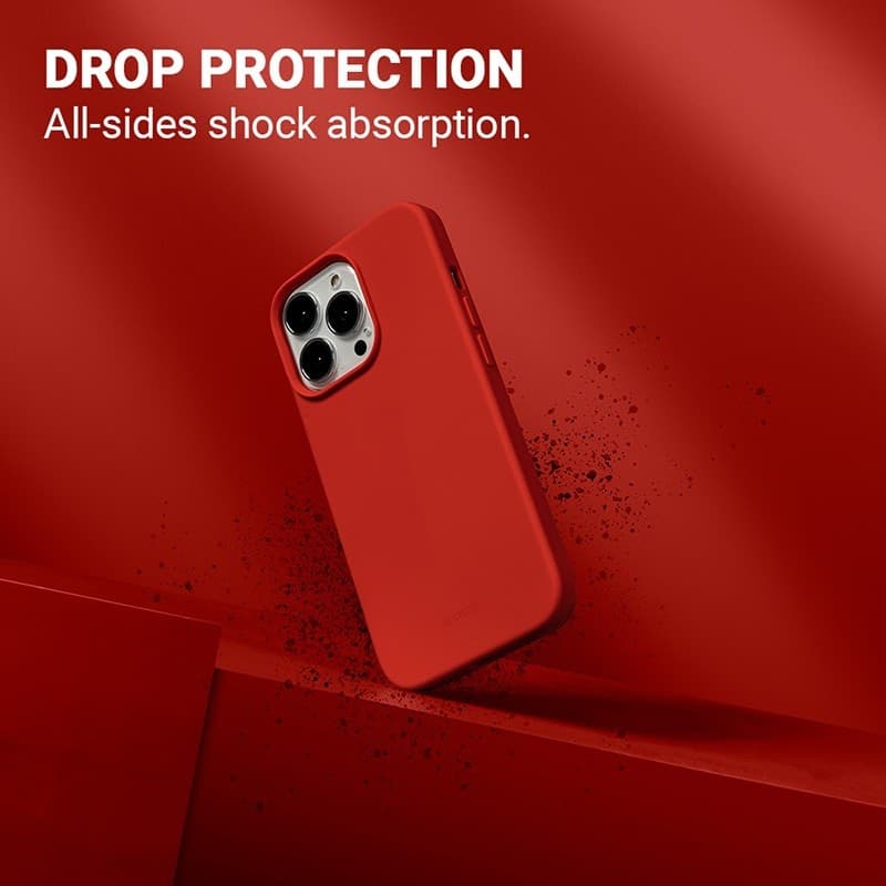 Crong Color Cover - Custodia per iPhone 13 Pro Max (Rosso) - 7