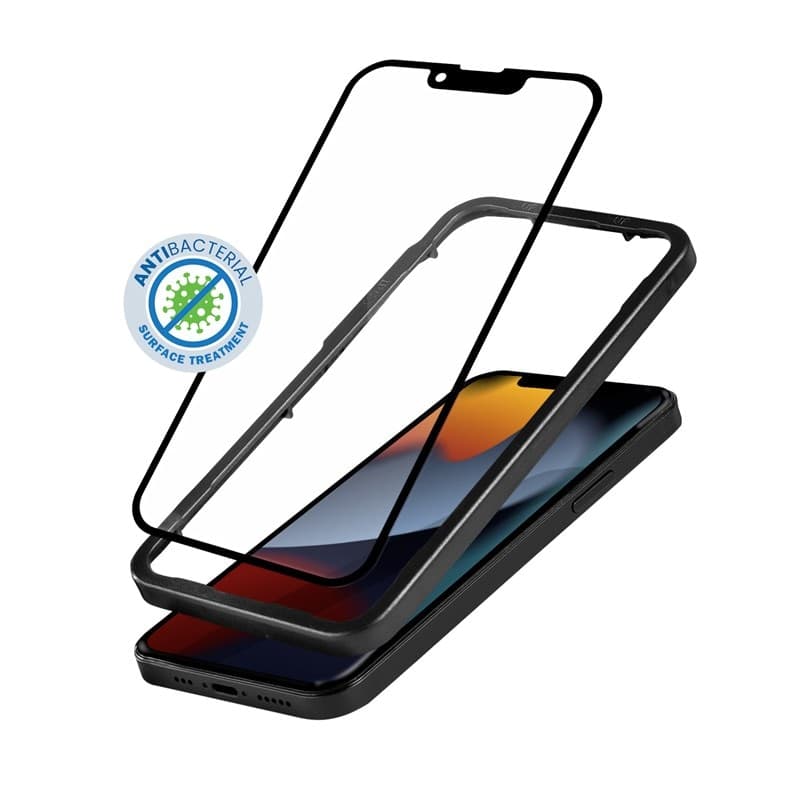 Crong Anti-Bacterial 3D Armor Glass – Vetro temperato 9H per schermo intero iPhone 14 Plus / iPhone 13 Pro Max + telaio di insta - 9