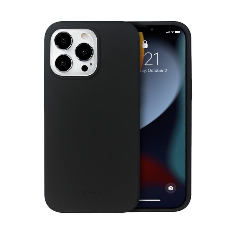Crong Color Cover Magnetic - Custodia MagSafe per iPhone 13 Pro Max (Nero) - 11