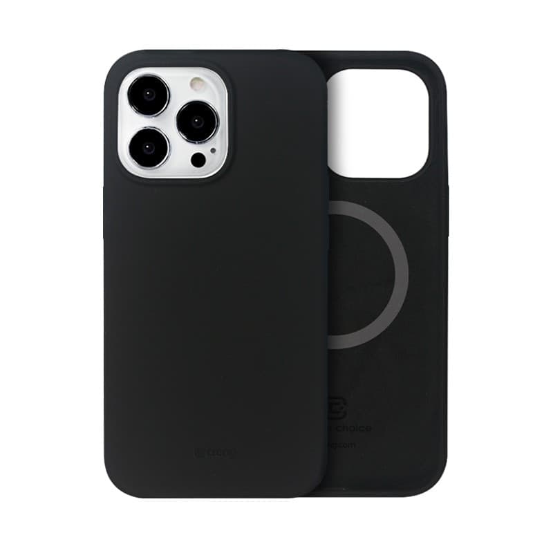 Crong Color Cover Magnetic - Custodia MagSafe per iPhone 13 Pro Max (Nero) - 10
