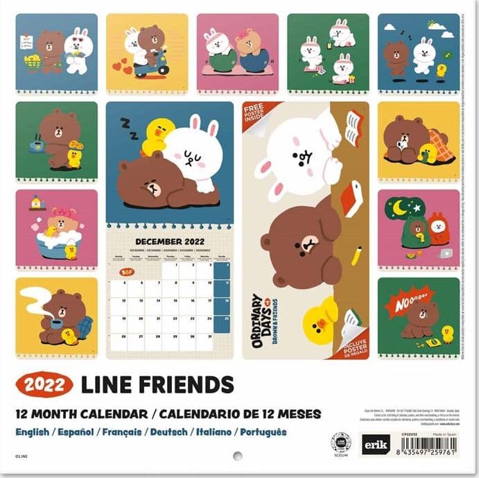 Line Friends - Calendar 2022 30x30cm - 2