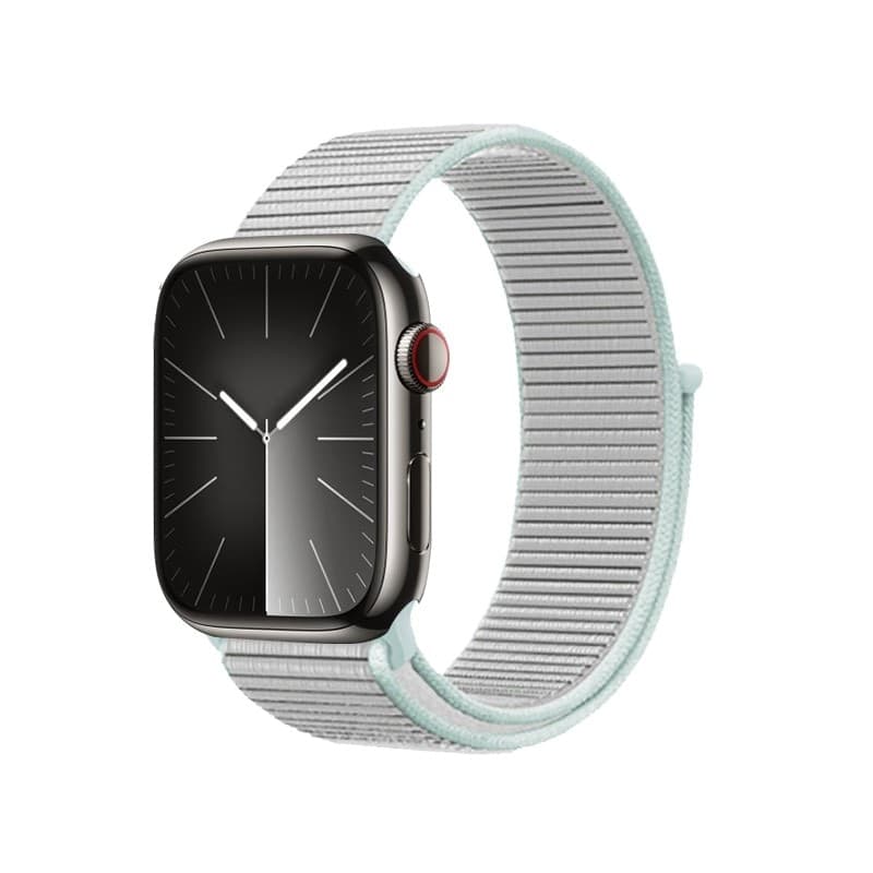 Cinturino sportivo Crong in nylon per Apple Watch 38/40/41/42 mm (grigio pastello) - 10