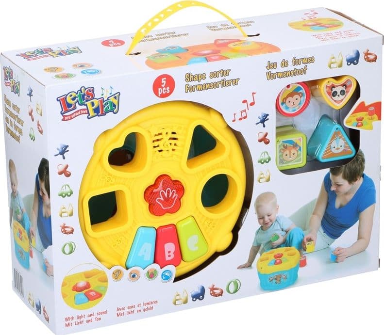 Lets Play - Shape Matching Toy (Yellow-Blue) - 7