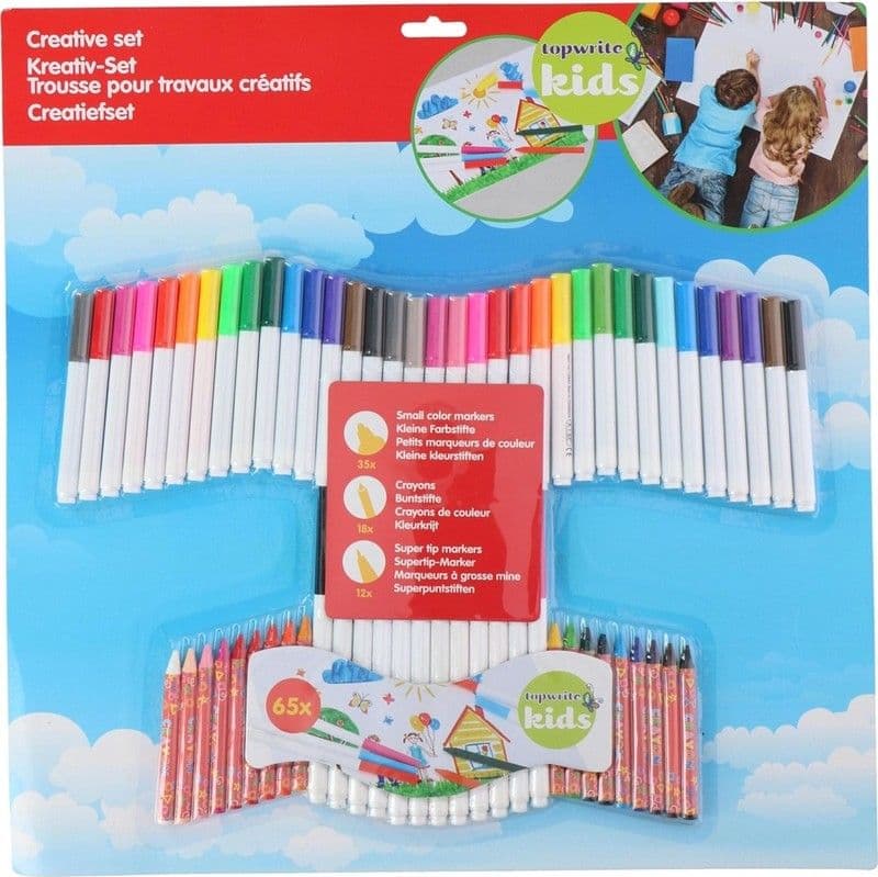 Topwrite - Drawing set 65 pcs. - 10