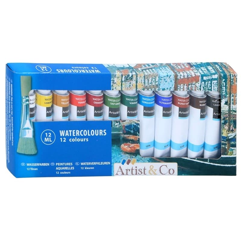 Watercolor paints in 12ml tubes 12 pcs. - 3