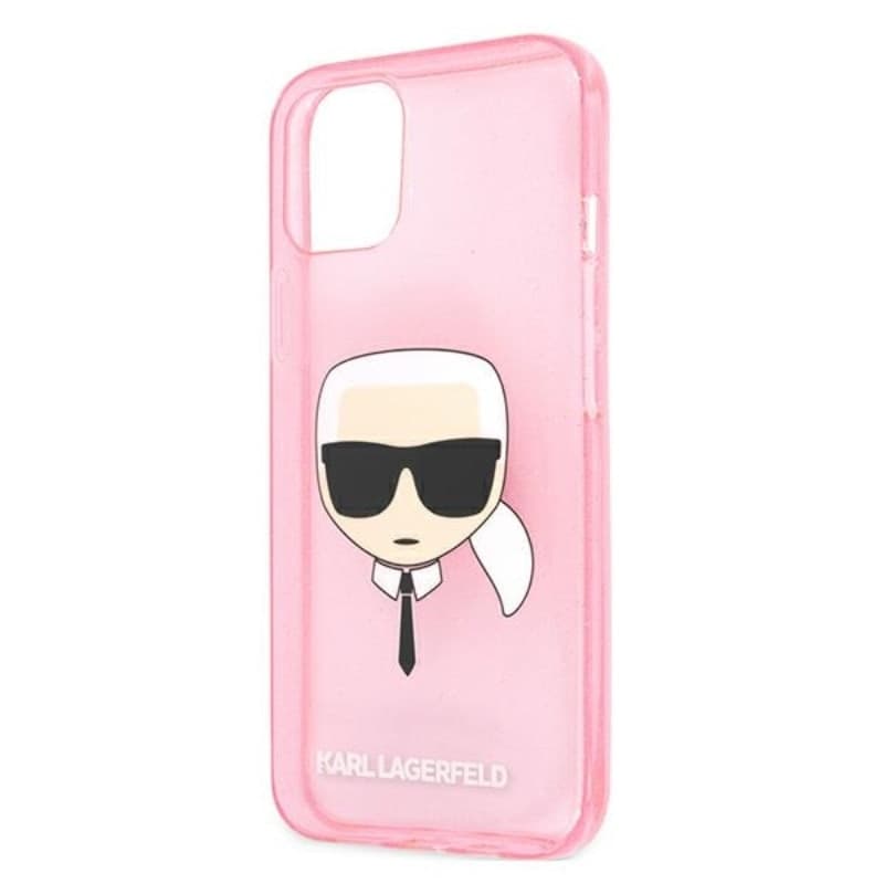Karl Lagerfeld Karl’s Head Glitter - Case for iPhone 13 Mini (Pink) - 6
