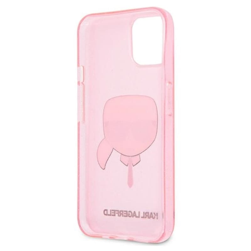 Karl Lagerfeld Karl’s Head Glitter - Case for iPhone 13 Mini (Pink) - 7