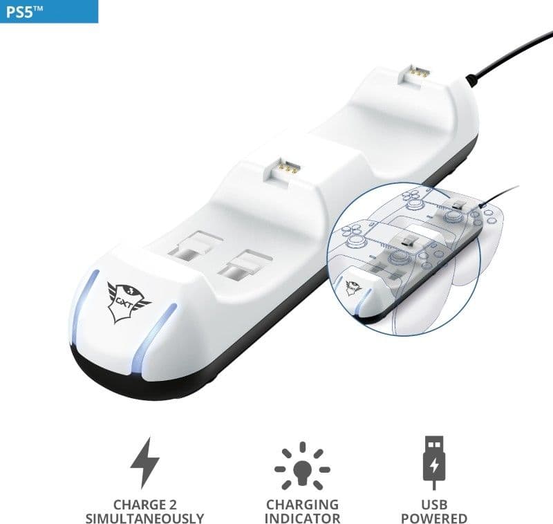 Trust GXT250 - Charger for 2 PS5 Pads - 18