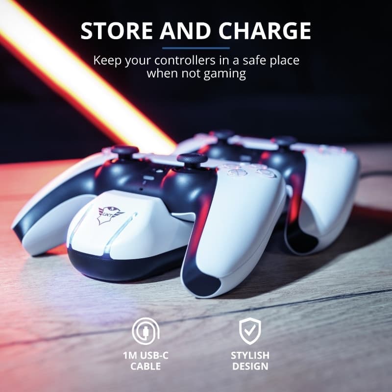 Trust GXT250 - Charger for 2 PS5 Pads - 10