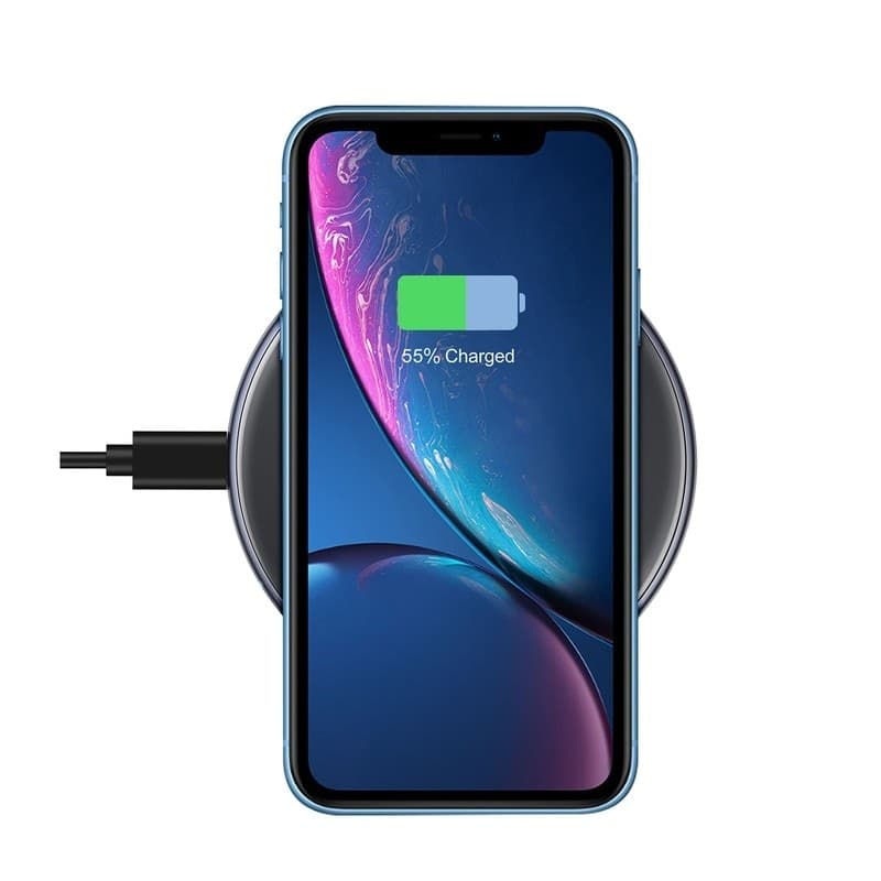 Caricabatterie wireless rapido Crong PowerSpot – Caricabatterie wireless Qi USB-C in alluminio da 15 W con rivestimento in vetro - 17