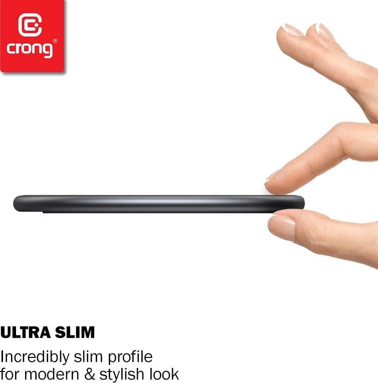 Caricabatterie wireless rapido Crong PowerSpot – Caricabatterie wireless Qi USB-C in alluminio da 15 W con rivestimento in vetro - 20