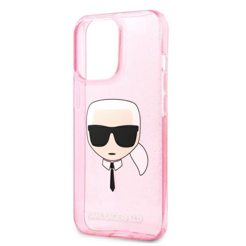 Karl Lagerfeld Karl’s Head Glitter - Case for iPhone 13 Pro Max (Pink) - 6