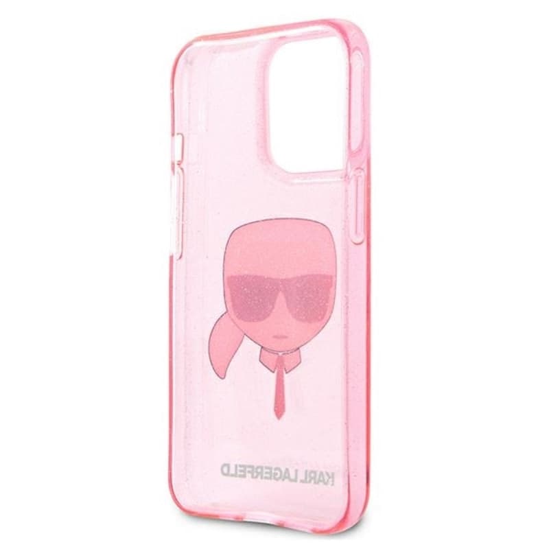 Karl Lagerfeld Karl’s Head Glitter - Case for iPhone 13 Pro Max (Pink) - 7