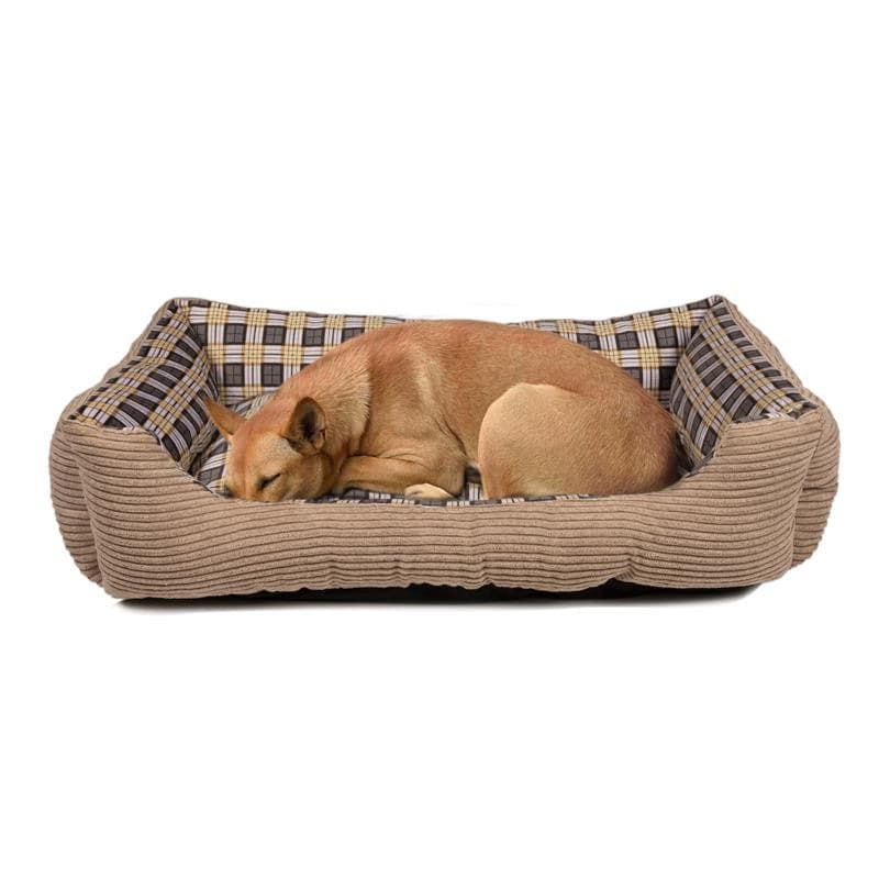 Soft bed sofa for a dog 75 x 58 x 19 cm size. L (beige) - 3