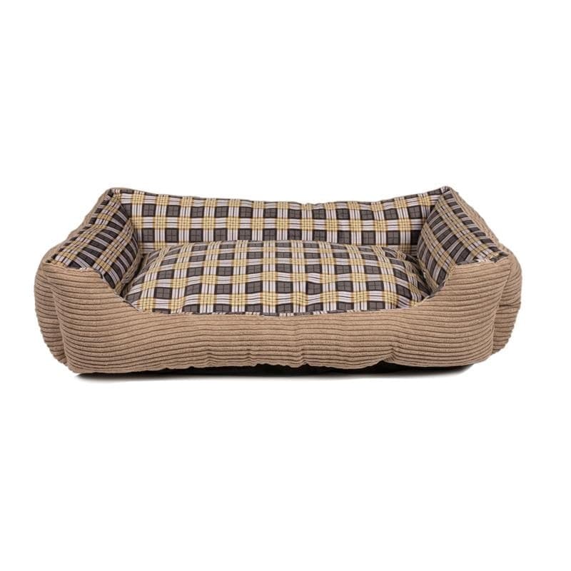 Soft bed sofa for a dog 75 x 58 x 19 cm size. L (beige) - 4