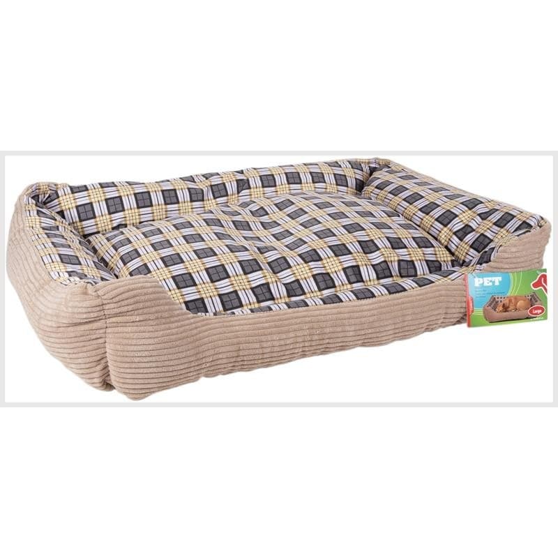 Soft bed sofa for a dog 75 x 58 x 19 cm size. L (beige) - 5
