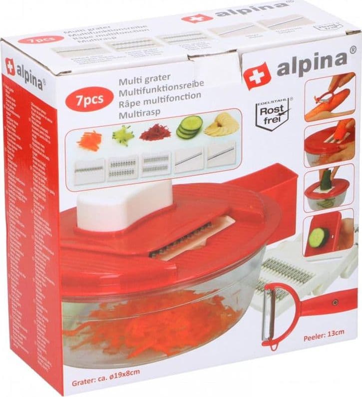 Alpina - Multifunction grater with a container + peeler - 2