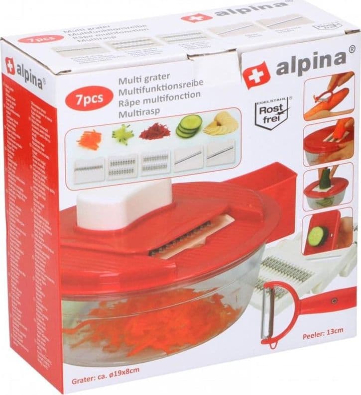 Alpina - Multifunction grater with a container + peeler - 4